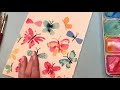 butterfly painting watercolor art therapy thursday step by step easy for beginners