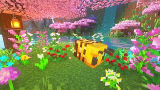 🌼 🐝 Minecraft Cherry Blossom Lake Ambience with Lofi Mix 🐝 🌼