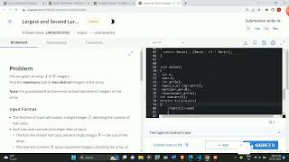 Largest and Second largest || codechef solution