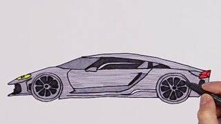 How to draw Koenigsegg Gemera super car