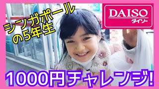 【1000円チャレンジ!】シンガポールの5年生ダイソーで何を買う!?★10 Dollar Challenge in Daiso