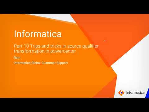 Part 10: Tips and Tricks in Source Qualifier Transformation in PowerCenter
