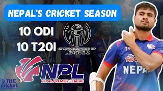 Nepal's Upcoming Busy Cricket Season || 10 ODIs \u0026 10 T20Is || Full Schedule Update