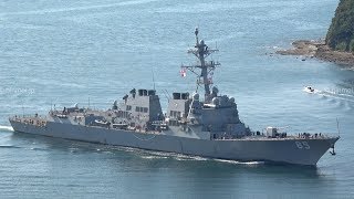 [4K]ミサイル駆逐艦マッキャンベル佐世保入港 DDG-85 USS McCampbell - U.S. Navy guided-missile destroyer