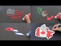 North America Flag Map Pancake Art - USA, Mexico, Canada, Cuba