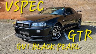 Import a 1999 Nissan Skyline R34 GTR V-SPEC GV1 Black Pearl Immaculate Condition RB26DETT to the USA