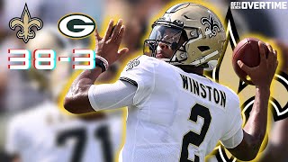 Saints DOMINATE Packers 38-3 | Jameis Winston Shines in First Start