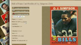 O.J. Simpson Graded Football Card Value Price Guide