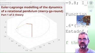 carousel (rotational pendulum): Euler-Lagrange equations of motion, 2 DoF dynamics