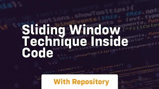 sliding window technique inside code