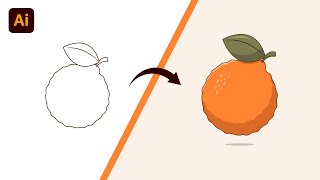 Adobe Illustrator Tutorial - How to Draw an Simple Orange Vector Art
