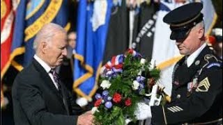 Biden hammered for seeming confused during Veterans Day wreath laying: ‘Just so embarrassing’