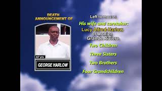 George Harlow ~ Medium Obituary-