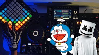 Marshmello - Alone x Doraemon Theme Song Hindi Live Mashup // Pioneer XDJ-RX2 + Launchpad Pro