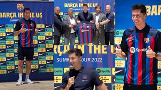 ✅OFFICIAL 🔥 Robert Lewandowski unveiled as a new Barcelona player. 💪 Official presentation...