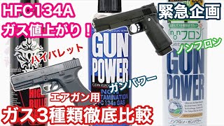 緊急検証！【エアガン用ガス3種類 】徹底比較！燃費や撃ち味はどう違うのか⁉