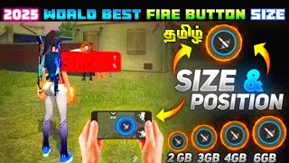 ⚙️FIRE BUTTON SECRET TRICK FREE FIRE 😲|headshot fire button size tamil|fire button size| FF 2025|TLK