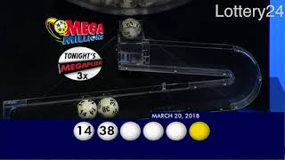 2018 03 20 Mega Millions Numbers and draw results