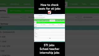 How to check seats for sti jobs / STI jobs 2025 #jobs #viralshort