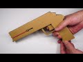 how to make a rubber band cardboard gun