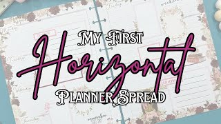 Decorating My First Horizontal Planner Spread | Rongrong & Mojo_JojoPlans | Plan With Me