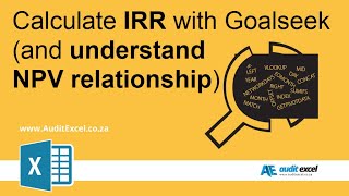IRR Calculation in Excel using goalseek (find rate that makes NPV =0)
