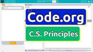 Code.org Lesson 1: Learning Data Tutorial - Unit 9 Data C.S. Principles