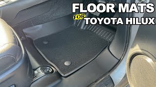 AUSGO Floor Mats for Toyota Hilux Dual Cab 2015-Onwards DoorSill Covered with Detachable Carpet