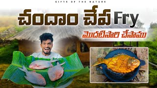 మొదటిసారి రూపచంద్ చేపను ఫ్రై చేసాము🤤🐟#giftsofthenature #village #roopchand #pamflet #viral #nellore