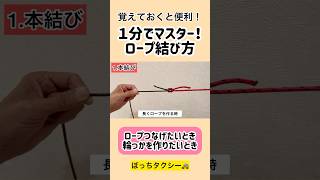 速攻マスター❗️ロープをつなげたい結びはこれで完璧【本結び】#ロープ#雑学#結び方