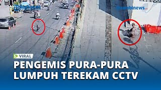 Viral Pengemis Pura-pura Lumpuh Terekam Kamera CCTV di Jogja