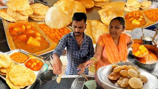 Cheapest Puri Subji Of Vadodara Rs. 30/- Only | LunchTime | Indian Street Food