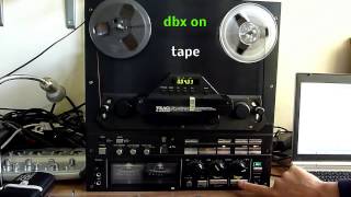 Demonstration of the use of dbx on a Teac X2000-R tapedeck.