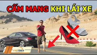 Những loại giày dép tuyệt đối không nên mang khi lái xe