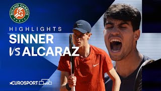 Jannik Sinner vs Carlos Alcaraz | Semi-Final | French Open 2024 Extended Highlig