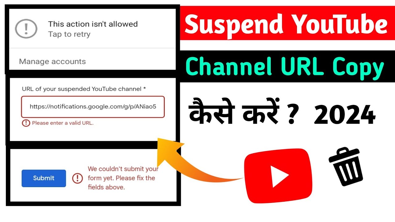 Please Enter A Valid Url I Youtube Channel Suspend Huwa Hai L Youtube