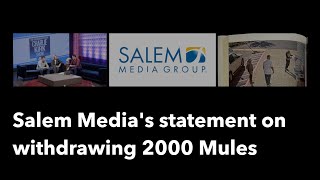 Salem Media stops distribution of 2000 Mules movie \u0026 book in a 2000 Mules defamation case