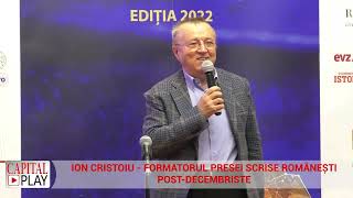 Ion Cristoiu la Gala Capital: ”Misiunea cea mai grea a jurnalistului este că riscă să greșească”