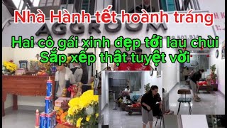 Tết đến nhà Cu Hành Có 2 cô Tấm tới giúp kìa vui quá.Cảm ơn Hoàng Hường. Cuoc Song Canada