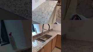 White Sparkle Quartz - customer kitchen