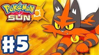 Pokemon Sun and Moon - Gameplay Walkthrough Part 5 - Litten Evolves! Torracat! (Nintendo 3DS)