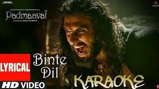 Binte Dil Full Karaoke Instrumental Song With Lyrics (High Quality)