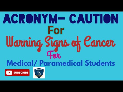 Cancer Warning Sign Mnemonic