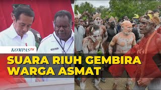 Presiden Jokowi Resmikan Bandara Ewer di Papua Disambut Riuh Suara Warga Asmat