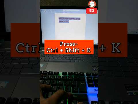 Shortcut to change small letters to capital letters in word. #shorts #viral #keyboardtutorial