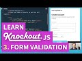 Learn Knockout.js - Part 3: Form Validation