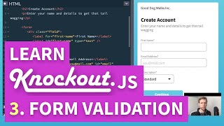 Learn Knockout.js - Part 3: Form Validation