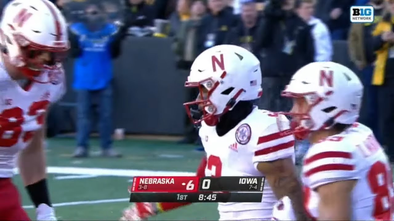 Nebraska Scores A 87 Yard TD Vs Iowa - YouTube