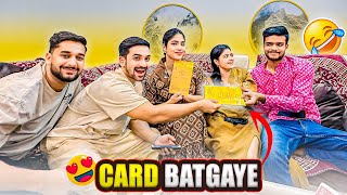 Ghar ke inaugration ke card diye sab dosto ki family ko