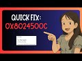 QUICK FIX For 0x8024500c Error During Windows Update